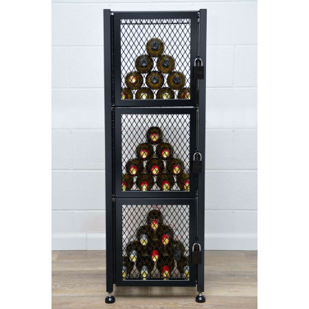 VintageView Case and Crate 48 Bottle Capacity Free Standing Wine Cabinet with Lockable Doors - Wine Sanctuary