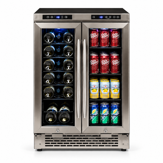 Avanti 24" French Door Wine & Beverage Cooler, 19 Bottle
