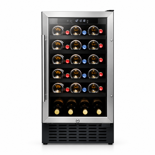 Summit SWC1840 34 Bottle Built-In Wine Cooler, 18"