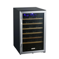EdgeStar - 20 Inch Wide 44 Bottle Capacity Free Standing Wine Cooler with Reversible Door and LED Lighting - Wine Sanctuary