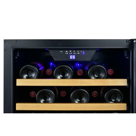 EdgeStar - 20 Inch Wide 44 Bottle Capacity Free Standing Wine Cooler with Reversible Door and LED Lighting - Wine Sanctuary